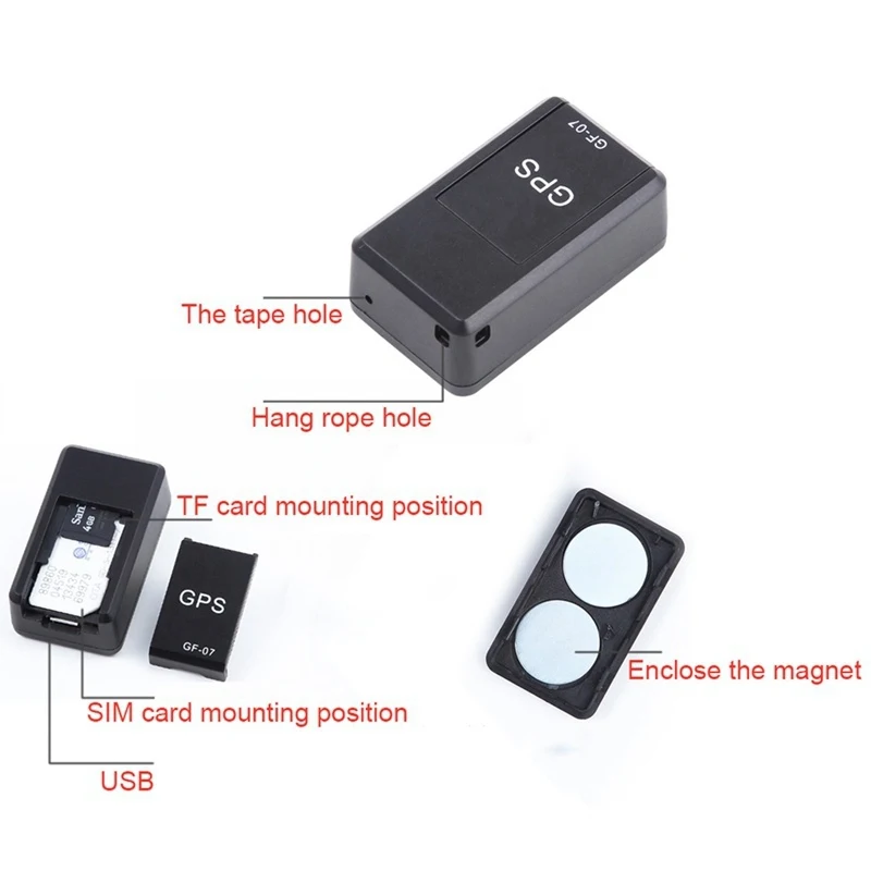 Mini GPS Tracker Long Standby Magnetic SOS Tracking Device for Vehicle Car Person Location GPS Tracker Locator System Anti-lost