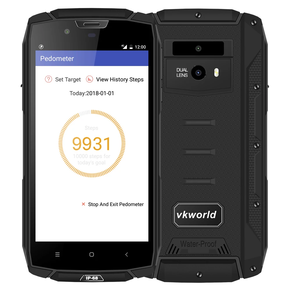 VKworld VK7000 IP68 водонепроницаемый смартфон 5,2 дюймов MTK6750T Восьмиядерный Android 5600 мАч Быстрая зарядка 4 Гб 64 Гб мобильный телефон с двумя sim-картами