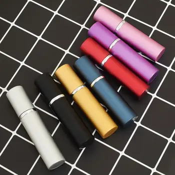 

5ML Mini Portable Aluminum Refillable Perfume Bottle With Spray Empty Cosmetic Containers With Atomizer for Traveler