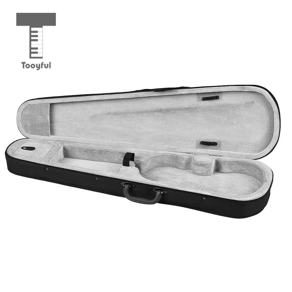Tooyful Practical 1/8 Violin Storage Bag Case Hand Carry Shoulder Box Container Foam Inner for Kids Beginners