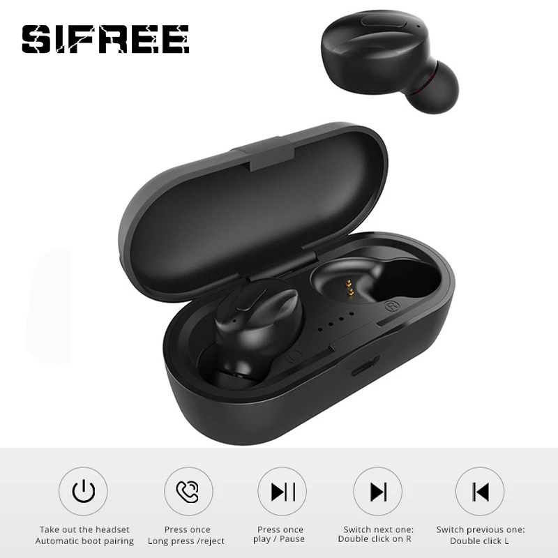 

Mini Invisible Wireless Bluetooth Earphone Wireless Headphone Mini Double Ear Waterproof Bluetooth Headset with Charging Box