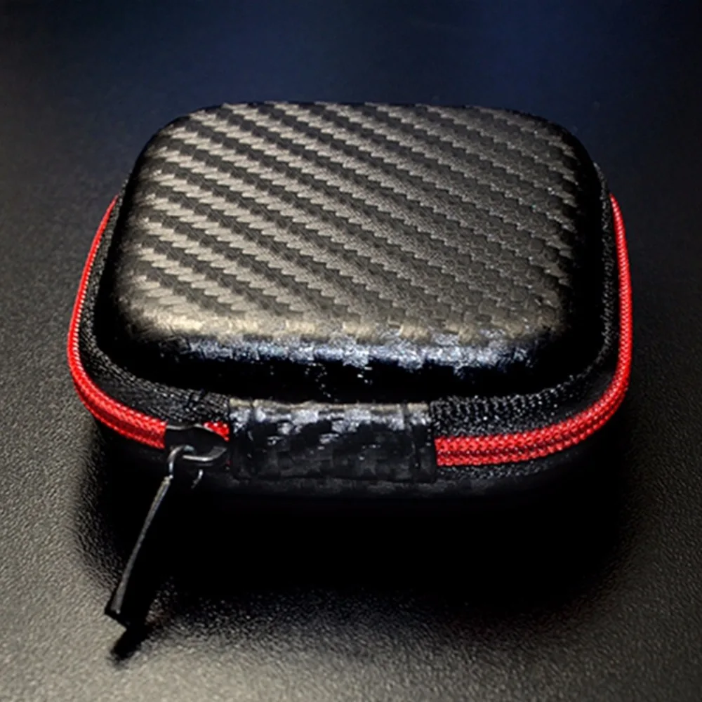 HANGRUI Earphone Case Portable Storage Case Headphone Accessories Fiber Zipper Earbuds Bag Cable Box SD Card Hard box Carry Bags (9)