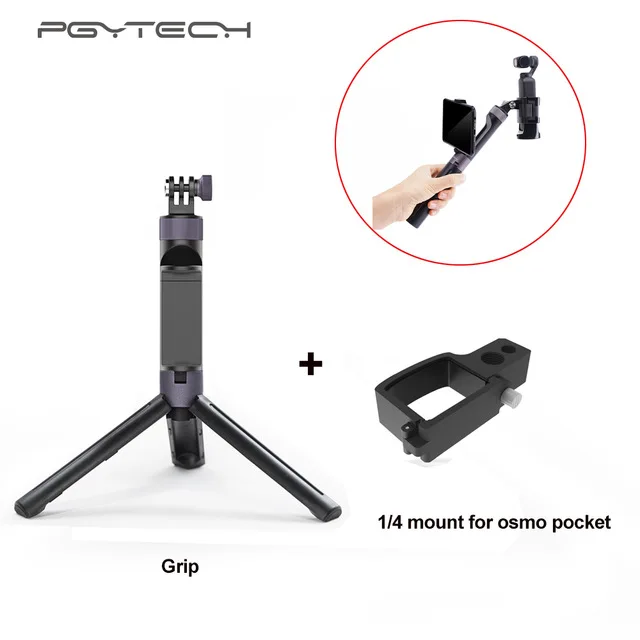 

PGYTECH Osmo Pocket Hand Grip Tripod Extend Pole handle phone adapter holder for Osmo Pocket gopro 6 5 4 Action Cam accessories