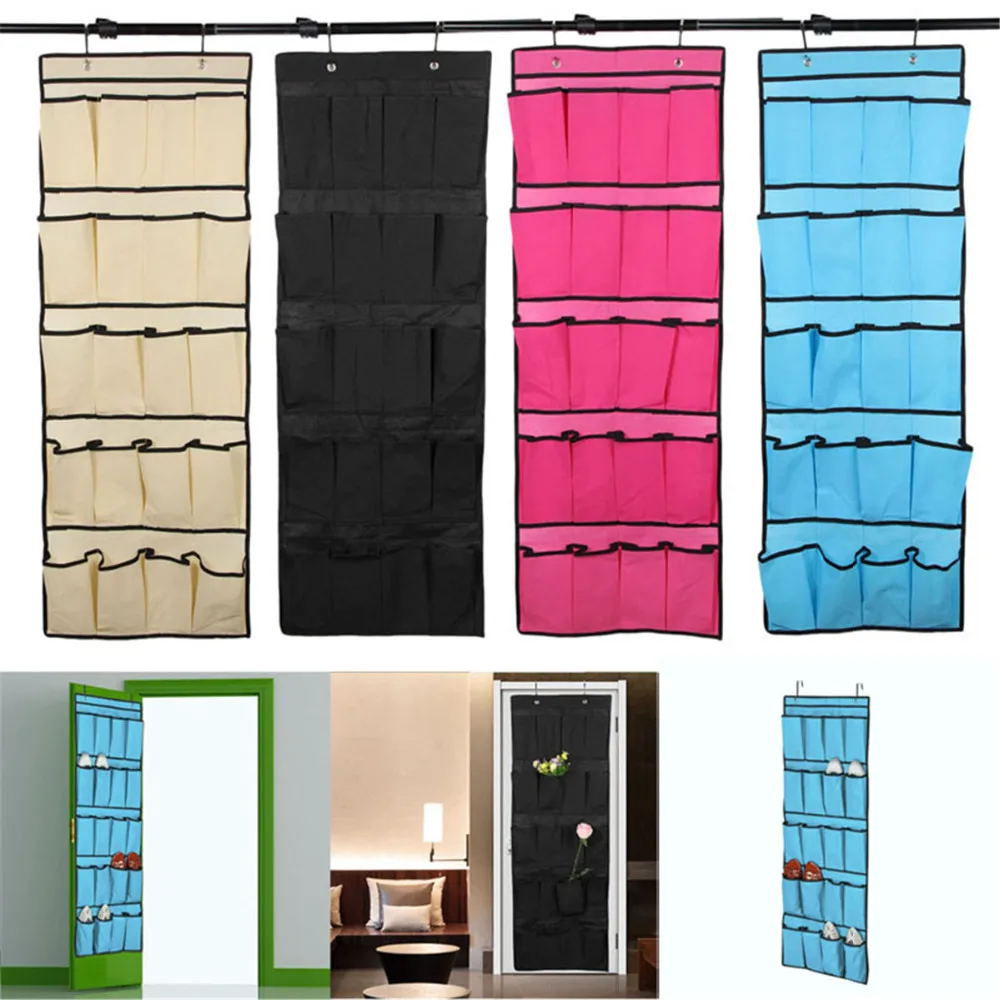 20 Pockets Non Woven Hanging Storage Bag Behind Doors Home Shoes Organizing Bag with Hooks Space Saver Organizer 125 x45cm 1 PC 20 Pockets Non Woven Hanging Storage Bag Behind Doors Home Shoes Organizing Bag with Hooks Space Saver Organizer 125 x45cm 1 PC