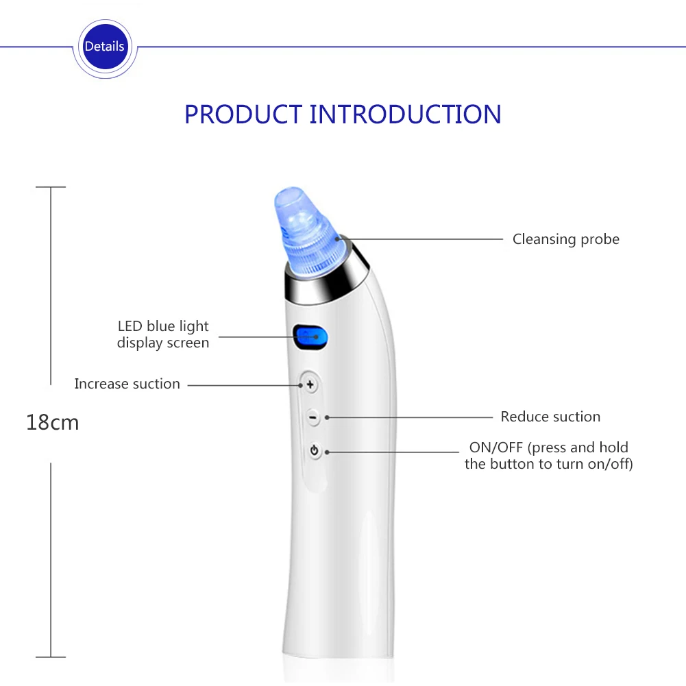 Cuidados com a Pele Remoção de Sucção a Vácuo Ferramenta de Limpeza Poros Cravo Remover Acne Pimple Vácuo Rosto Facial Dermoabrasão Diamante Machine40 9 Beleza e saúde