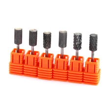 DIY карбида гладкая верхушка заусенцев ногтей сверла электродрель аксессуары маникюр ногтей УФ-гель Инструмент Nail шлифовальный станок Биты