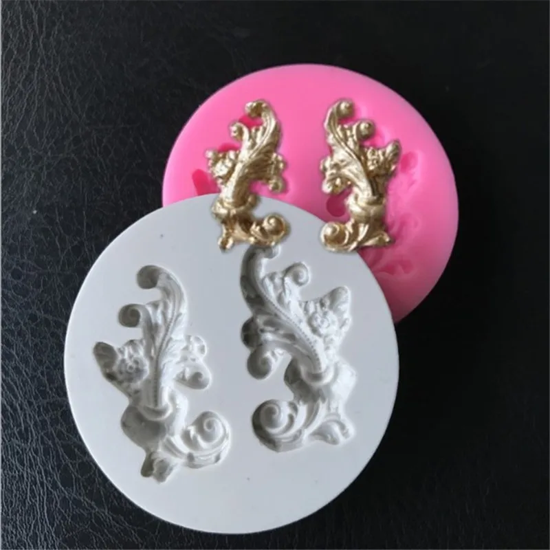

TTLIFE Baroque Scroll Sugarcraft Flower Silicone Mold Fondant Cake Pastry Decorating Tools Chocolate Border Kitchen Baking Mould
