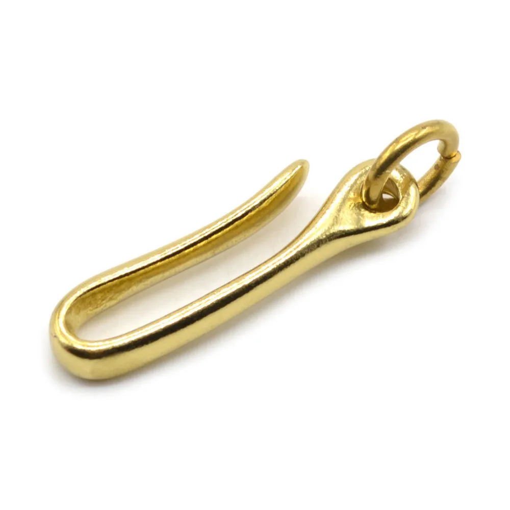 3 Размеры Ретро Твердые латунный брелок для ключей кольцо для ключей ремень U кошелек с крючком цепи рыба крюк