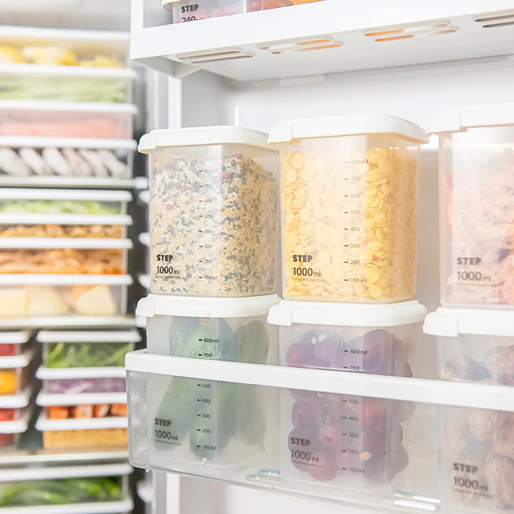 

Fridge Storage Boxes Freezer Food Storage Rake Pantry Storage Organizer Bins Container Space-saving Fridge Storage Box