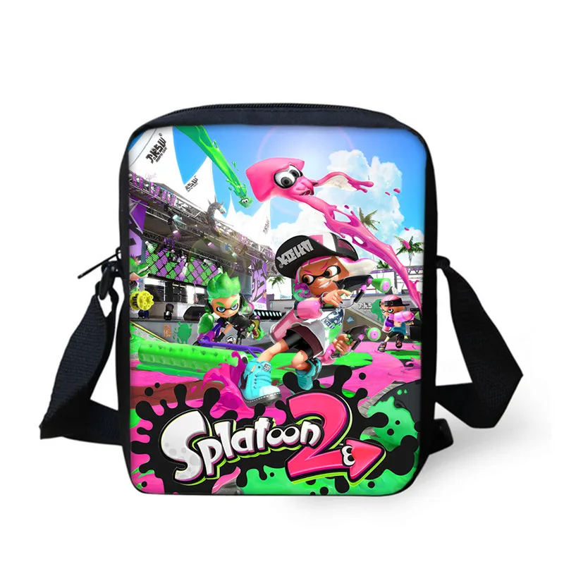 2018 Fashion Splatoon 2 Messenger Bags Colorful Lightweight Crossbody Bags 3D Printing Shoulder ...