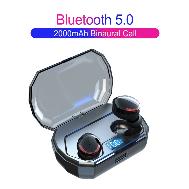 

Bluetooth 5.0 Earphones TWS IPX6 Wireless Headphone Mini Blutooth Earphone Handsfree Earhook Sports Earbuds Gaming Headset Phone