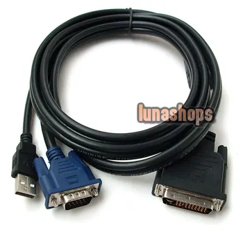 

30+5 Pin DVI M to M 15 Pin VGA+USB Cable f PC CRT LCD LN001605