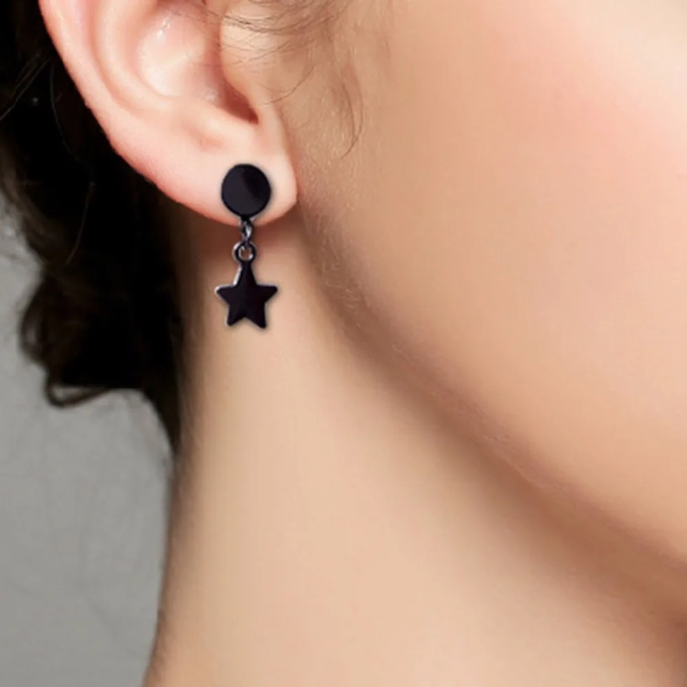 Uni Magnetic Magnet Stud Earrings Round Black Star Earring Uni Magnetic Magnet Stud Earrings Round Black Star Earring Without Ear Hole For Men Women Bijoux Jewelry Fine Gift In From