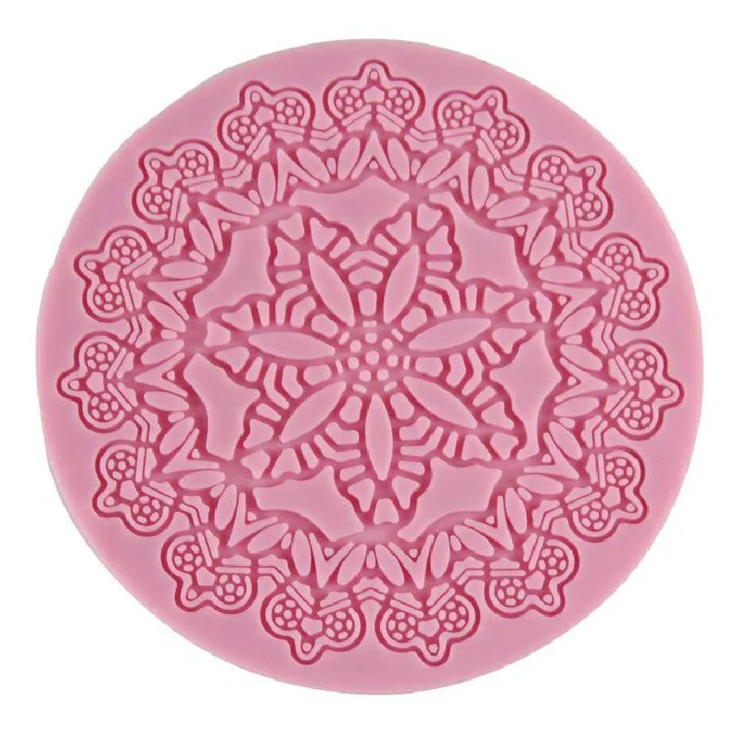 

Molding Paste Silicone Molds 12cm Round Floral Embellishments For Fondant Cake Decorating Baking Tools Gift