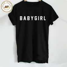 Plus Size Top XXXL Women T shirt BABYGIRL Funny Printed Letters T Shirts Summer Style Basic T shirt Cotton Unisex Couple Tees