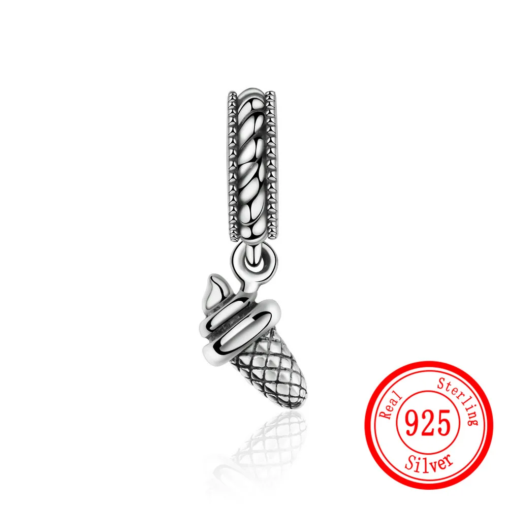 

Ladies Charm Standard Sterling Silver S925 Pendant Jewelry Making Women's Bracelet Necklace Make Accessories