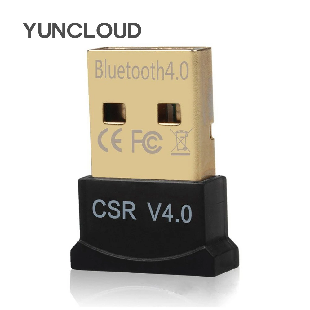

YUNCLOUD Bluetooth Adapter Mini USB Wireless Bluetooth Dongles V4.0 CSR Dual Mode Music Sound Receiver For Windows 10 8 7 Vista
