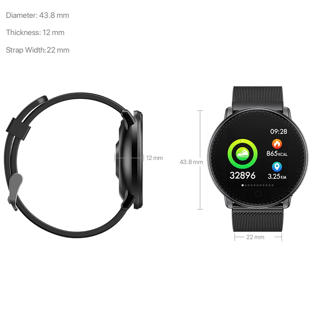 UMIDIGI Uwatch ساعة ذكية ل Andriod ، IOS OS 64KB 512KB النسخة العالمية Passometer اللياقة البدنية/النوم المقتفي 25 أيام زمن الانتظار