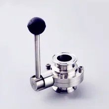 Клапан-бабочка "(102 мм), санитарный нержавеющая сталь 304, OD119