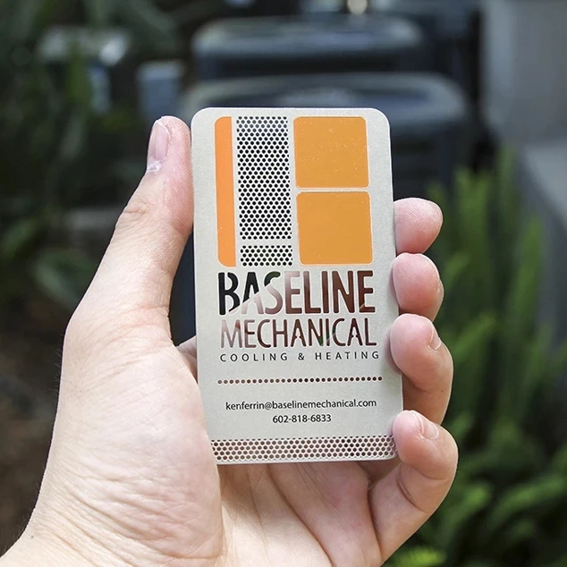 

luxury stainless steel laser cut metal business card