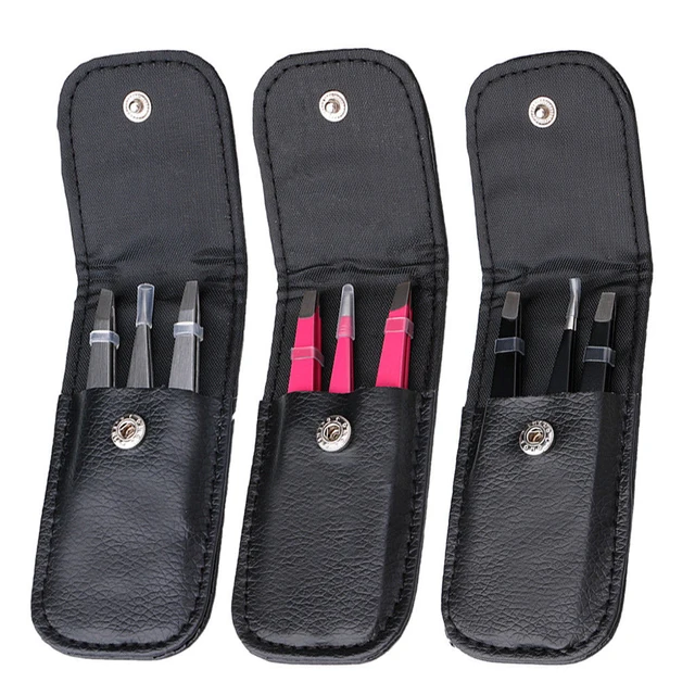 Special Price 3Pcs/set Eyebrow Tweezers Stainless Steel Point Tip/Slant Tip/Flat Tip Hair Removal Makeup Tools Accessory with Bag Case Special Price 3Pcs/set Eyebrow Tweezers Stainless Steel Point Tip/Slant Tip/Flat Tip Hair Removal Makeup Tools Accessory with Bag Case