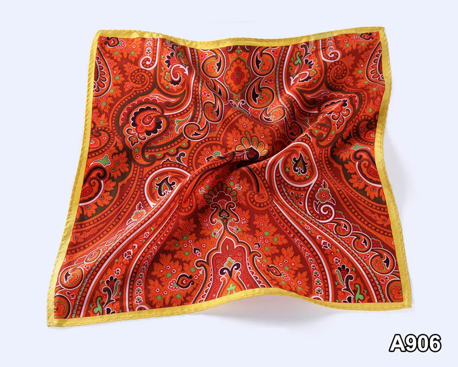 A906,HN05N)  Orange Yellow Paisley 33cm