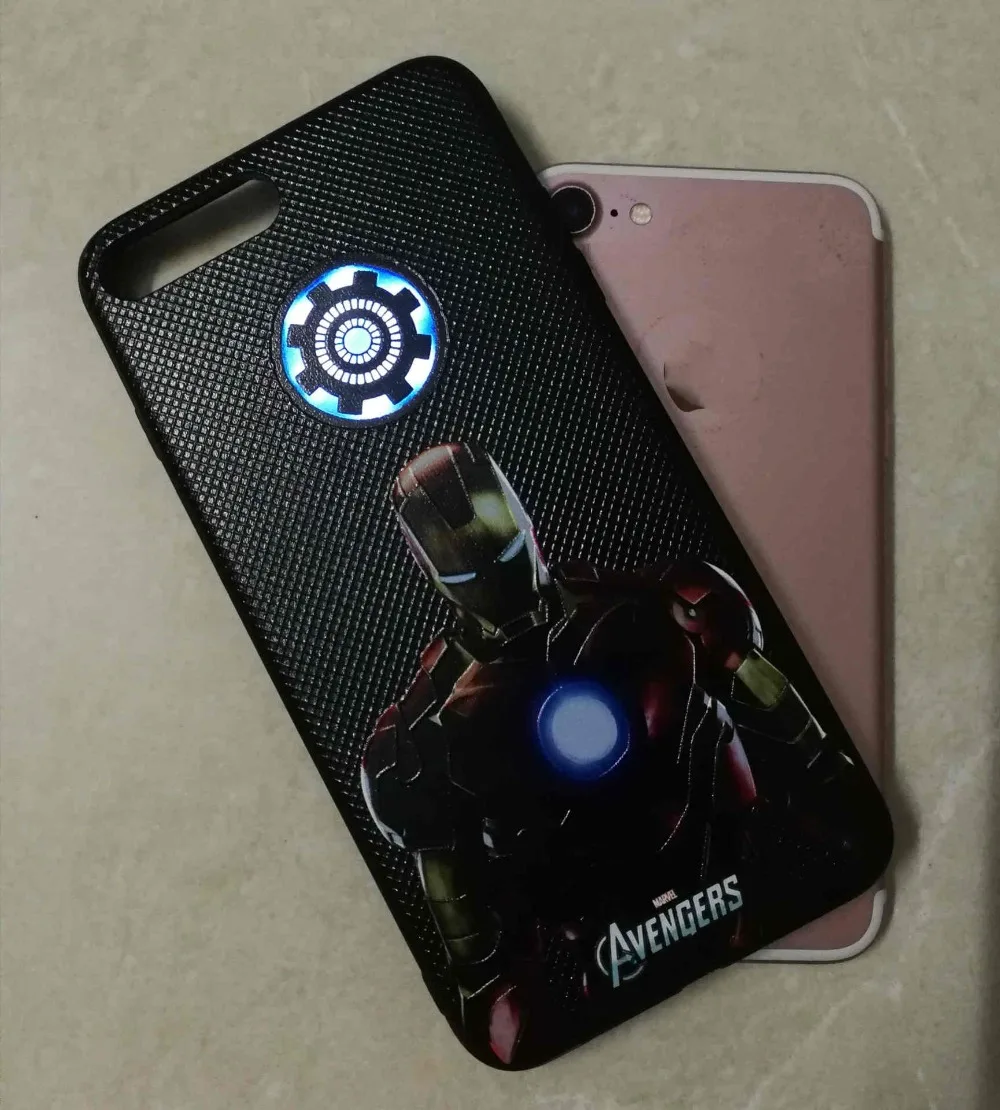 Светодиодный светильник Tony Stark Сердце Супер Герои Капитан США Тор Железный человек эндшпиль чехол для телефона для iPhone 7 6 6S 8 plus X подарок