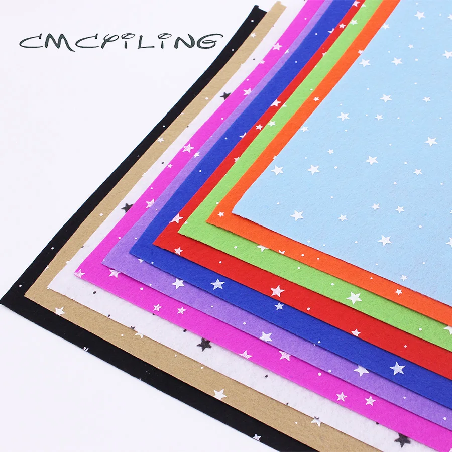 CMCYILING 10 шт./партия 30 см* 30 см набивной фетровый материал для детей Рукоделие Вышивка Куклы войлочный лист толщина 1 мм