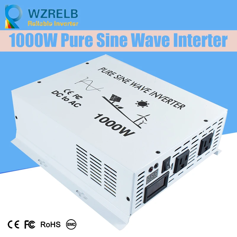 

Reliable Continuous Power 1000w power inverter with remote controller off grid pure sine wave solar DC 12V 24V 48V 110v