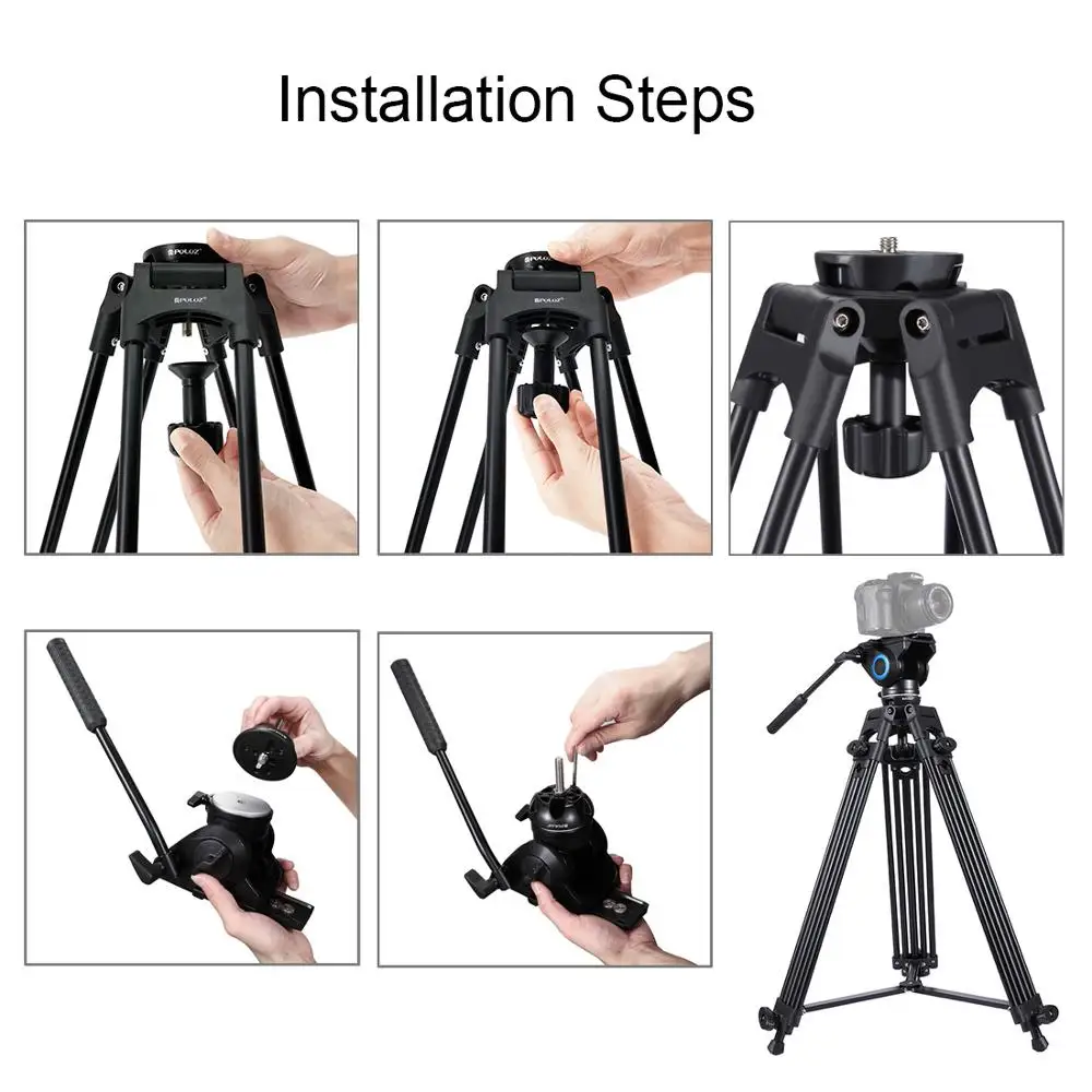Plana para Adaptador Parafusos para Fluido Cabeça do Tripé Tigela com 1 4 e 3 Puluz Semisphere Conversor Meia Bola - 8 Dslr Câmera Rig 75mm - Image 4