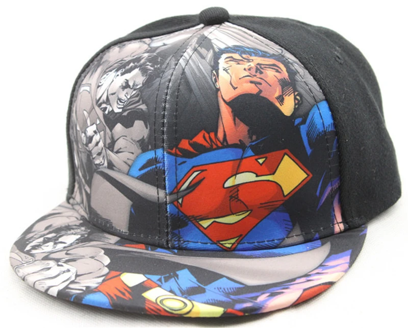 Children Baseball Cap Batman VS Superman fashion spiderman children's casual mesh cap hip-hop baseball hat for kids boy girl