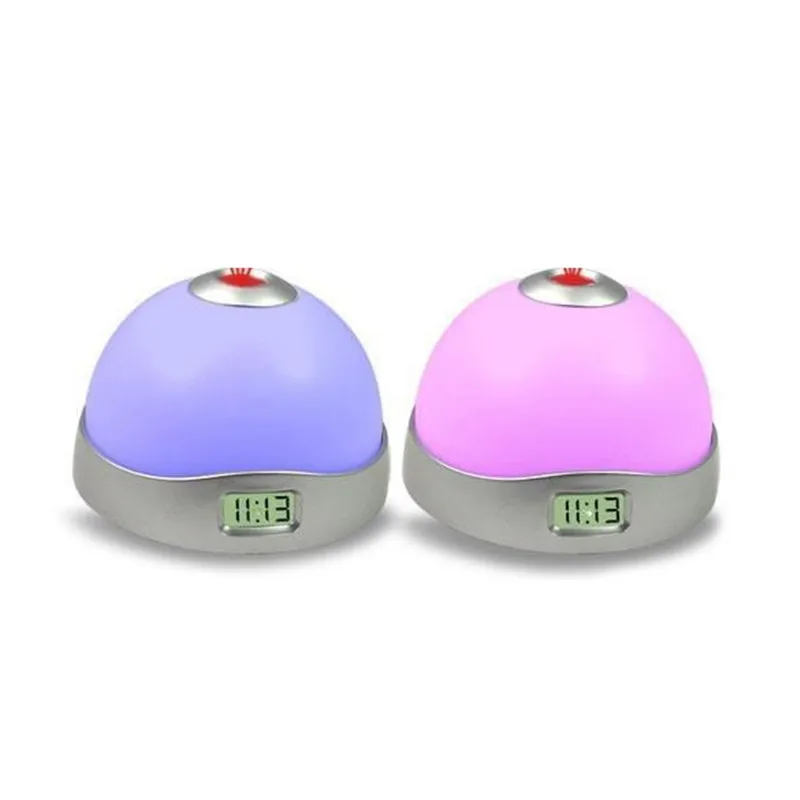 

New Creative Discoloration LED Laser Projection 7 Color Change Led Funny Alarm Clock Novelty Alarm Clock For Creative gift Hot