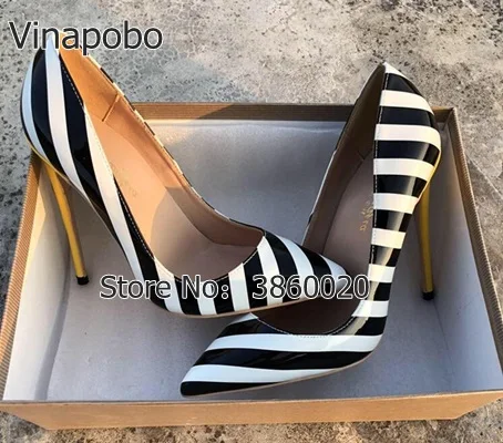 12018-New-stripe-Fahion-Gradient-Zebra-Stripe-Print-Pointed-Toe-High-Heel-Women-Pumps-Thin-Heel