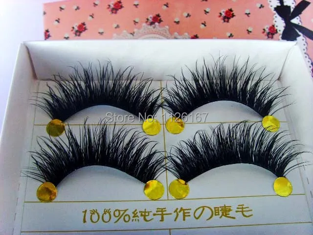 Free Shipping 5 pair set natural long f false Eyelash lot black Cross Fake Eyelash Soft