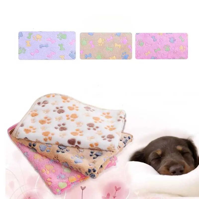 Dog Bed Soft Flannel Fleece Star Print Warm Pet Blanket Sleeping Cover Mat For Small Medium Cat | Дом и сад