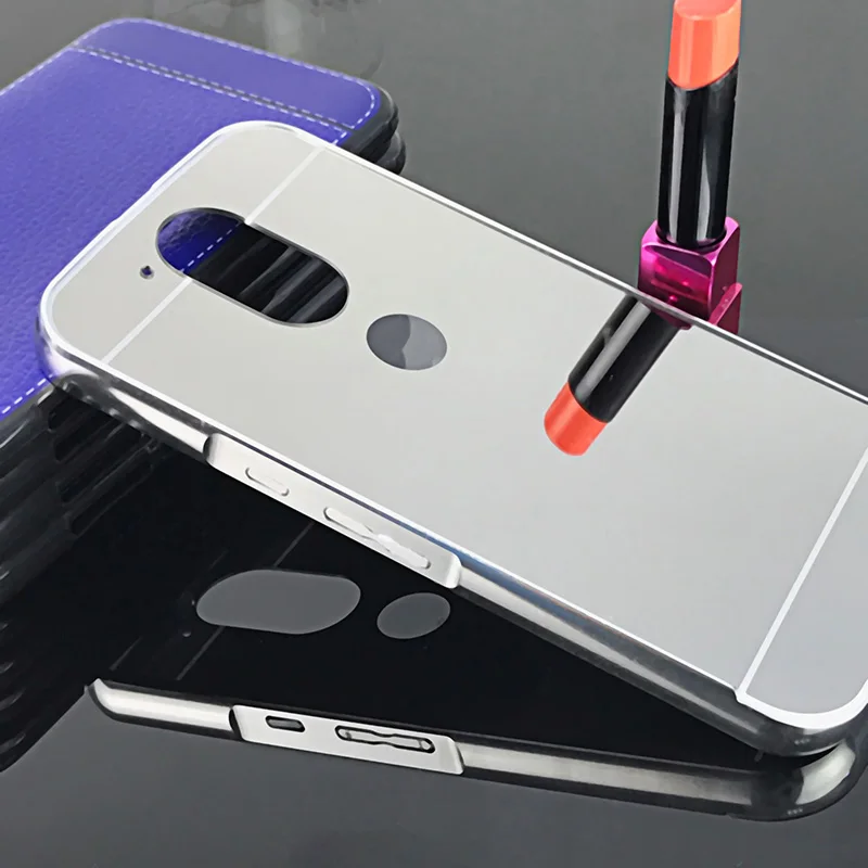 

Original YOUVEI For Moto G4 G4 Plus Mirror Acrylic Back Case Metal Frame Coque For Motorola G4 5.5" Case Cover Fundas G4 Plus