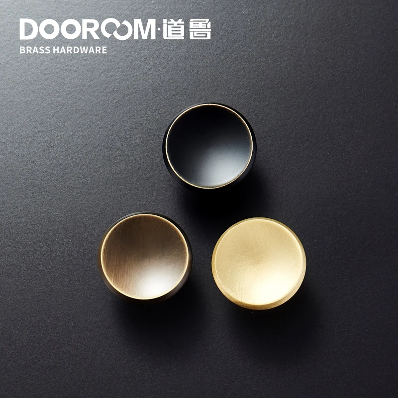 

Dooroom New Solid Brass Furniture Handles Comfortable Cabinet Door Wardrobe Dresser Drawer Pulls American Rural Knobs