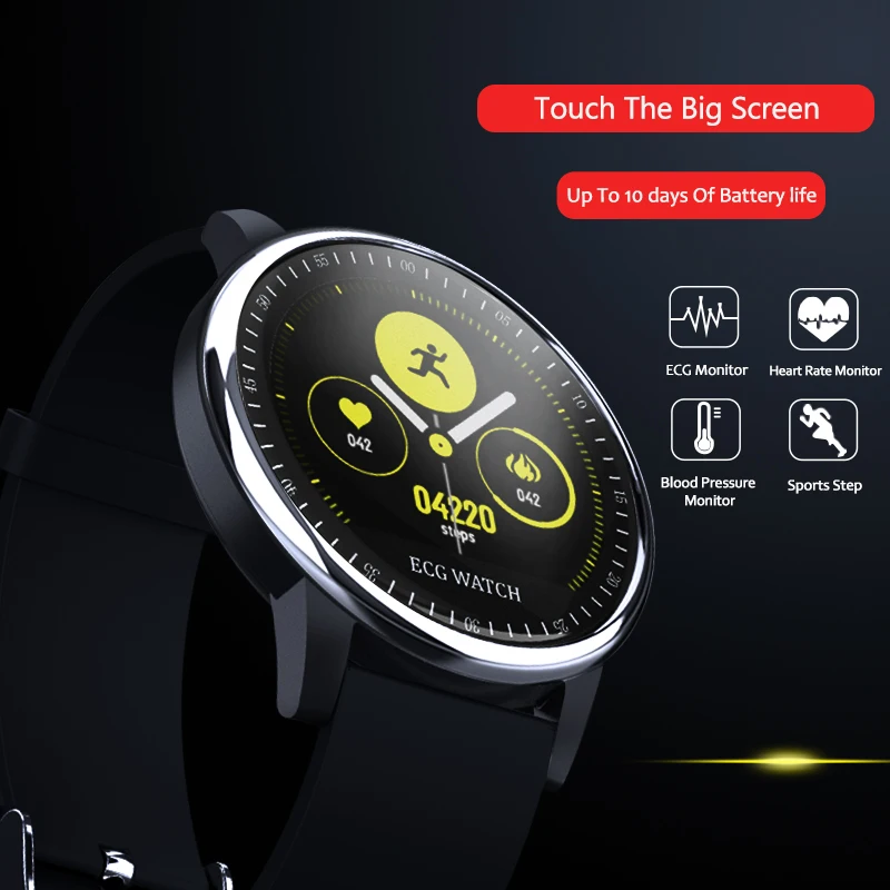 Intelligent Blood Pressure Monitoring IP68 Waterproof IOS IP6 7 8 X Smart Watch