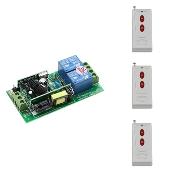 

Newest AC 85V-250V Wide Range Output RF Rireless Remote Control System Receiver & 3pcs Transmitters Smart Home Control System