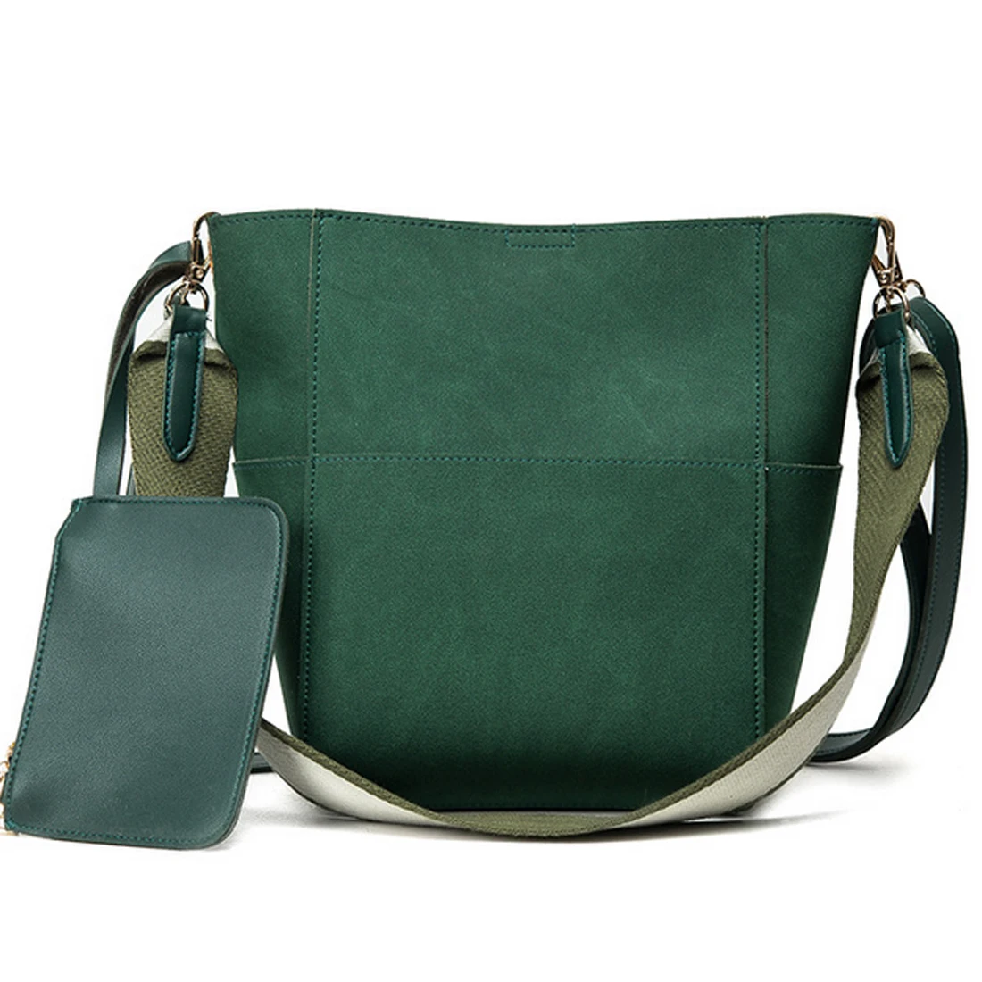 

YJGJZ HOUSE Women Bag Leather Two Set Purse Handbags Famous Brands Designer Handbag Bucket Bag Female Shoulder Bags sac a main