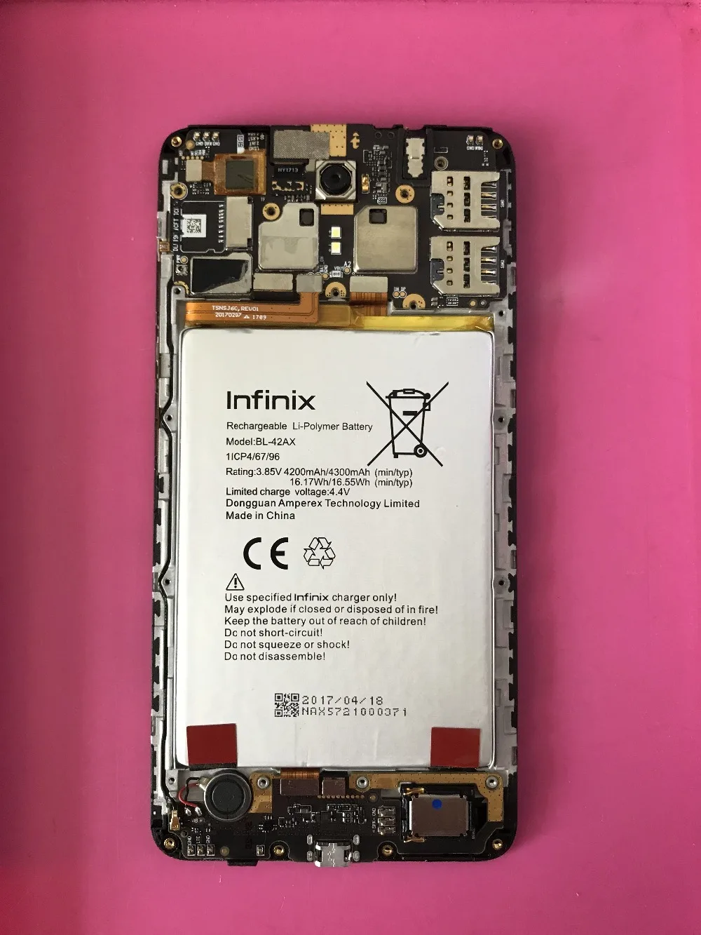Ремонт телефона для INFINIX X572 3970 материнская плата демонтаж детали неполное