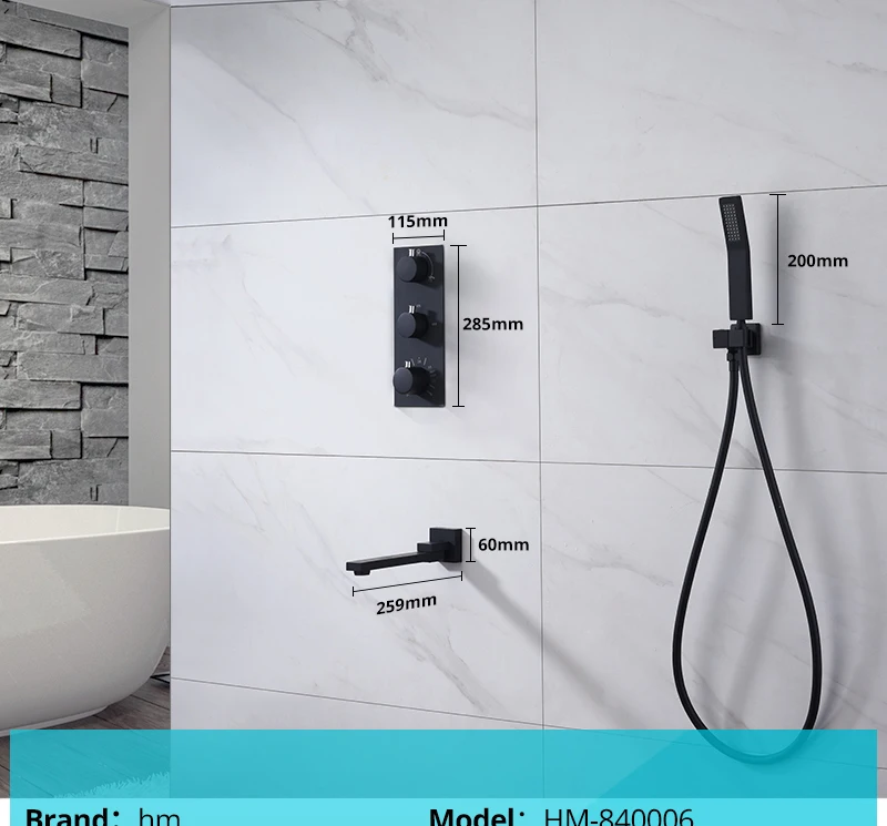 Luxury Thermostat 16 inch Shower System LCD Touch Screen Digital Display Black Large Shower Set 180 Degree Rotating Lower Faucet (7)