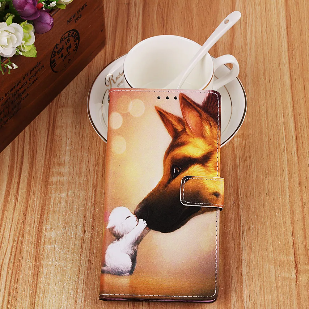 Luxury Flip Painted Book Case Cover Shell for Huawei Honor 10 Lite 8A Y6 P Smart Leather Wallet Phone Bag for Mate 20 Lite