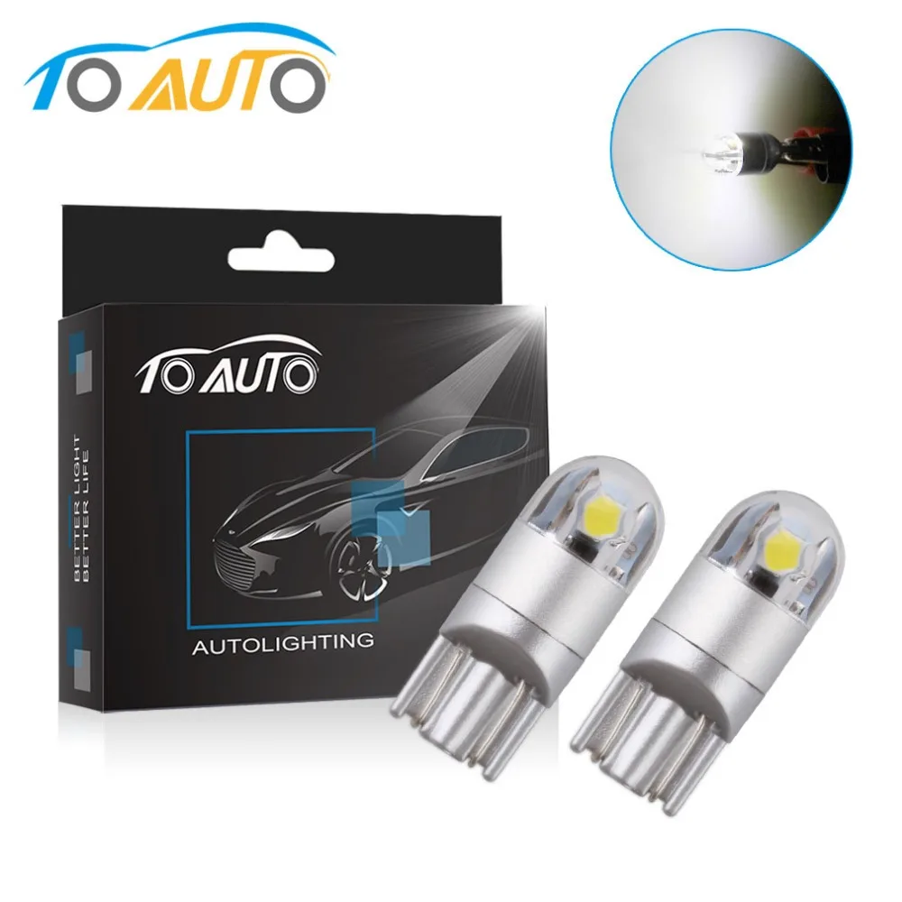 

2PCS T10 LED W5W Led Bulbs White 194 168 Led 2 SMD 3030 Auto Car License Plate Clearance Lights Trunk Reading lamp 12V 24V 6000K