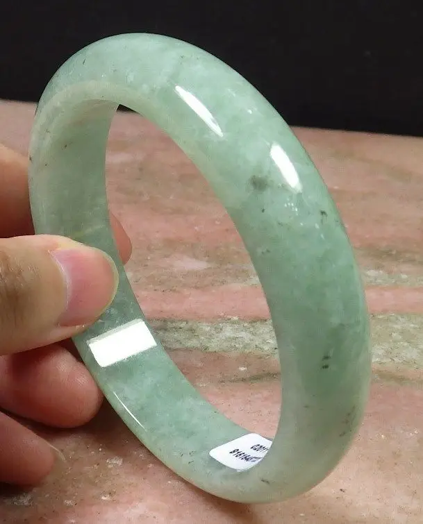 

Certified Green 100% Natural A stone stoneite Bangle Bracelet 60mm 421015