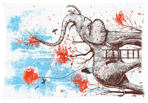 Custom Elephant Pillow Case 20*30 | Дом и сад