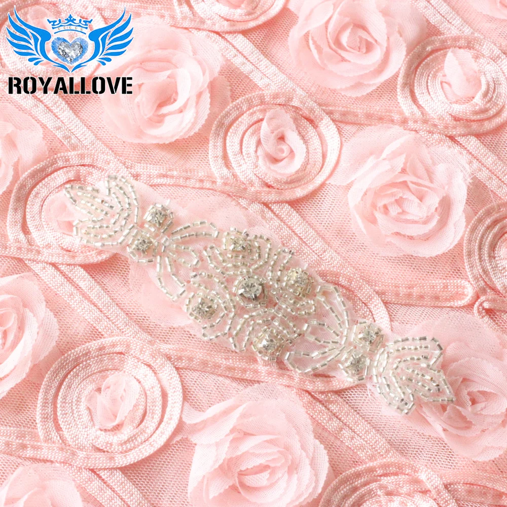 Small Silver Rhinestone Bride Dress Applique Rhinestone Diamante