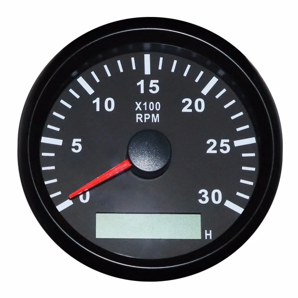 

85 mm Marine Tachometer Gauge With LCD Digital Hour meter Boat RPM Tachometer 8K/3K /6K RPM Meter 12V/24V With Backlight