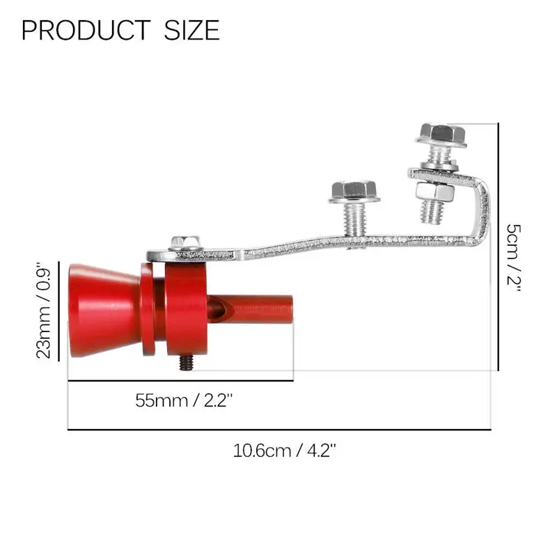 1 шт. Универсальный Автомобильный турбозвуковой свисток выхлопной трубы глушителя 23 мм поддельный выдувный клапан BOV симулятор звука турбины авто аксессуары