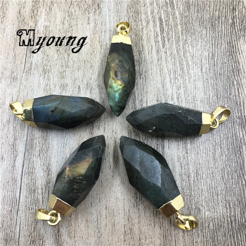pingente especificado de pedra natural para joias diy mybases